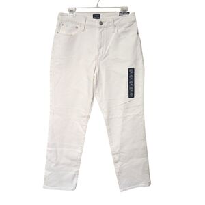 J. Crew Factory Curvy Essential White Straight Leg All Day Stretch Jeans Size 29